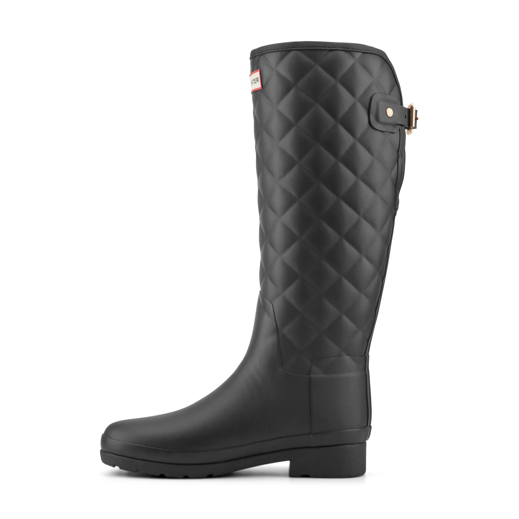 Women's Refined Adjustable Quilted Slim Fit Tall Rain Boots - Image 4